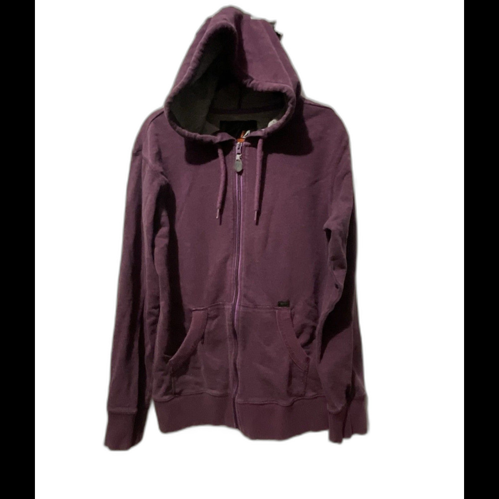 Amplify size Medium Full Zip Hoodie Jacket dark purple  w/Pockets Long Sleeve